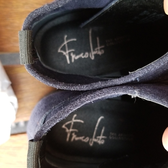 Franco Sarto Suede Boots Navy Blue - Picture 8 of 9